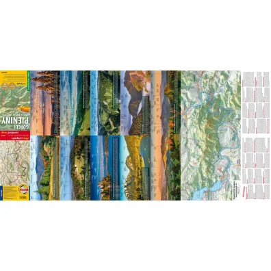 Gorce i Pieniny mapa panoramiczna turystyczna 1:52 000 laminat 2024