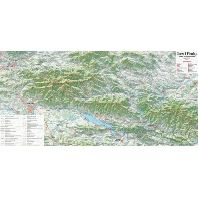 Gorce i Pieniny mapa panoramiczna turystyczna 1:52 000 laminat 2024