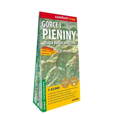 Gorce i Pieniny mapa panoramiczna turystyczna 1:52 000 laminat 2024