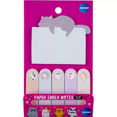 Panta Plast Karteczki samoprzylepne i zak�adki indeksuj�ce Cute Cat 6 wzor�w