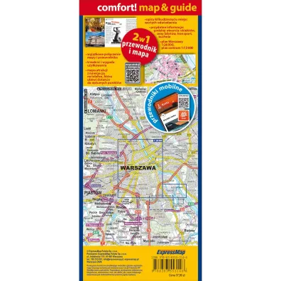 Warszawa 2w1 przewodnik i mapa laminowana 2026