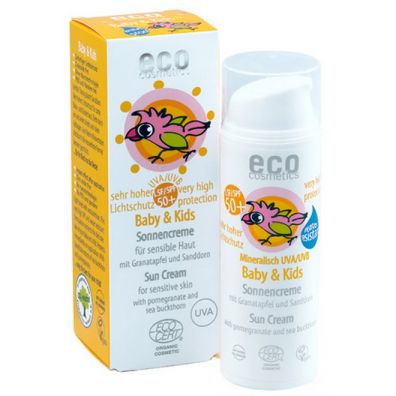 Eco Cosmetics Krem na słońce faktor SPF 50+ dla dzieci i niemowląt 50 ml