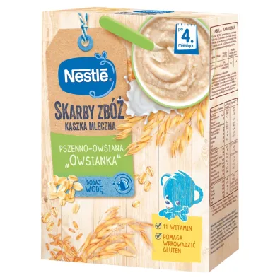 Nestle Skarby Zb� Kaszka mleczna pszenno-owsiana „Owsianka" dla niemowl�t po 4. miesi�cu 250 g