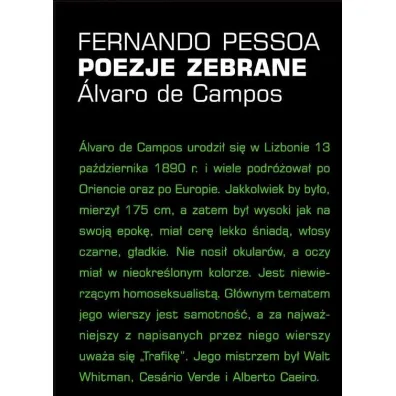 Poezje zebrane. Alvaro de Campos wyd. 2 - Fernando Pessoa