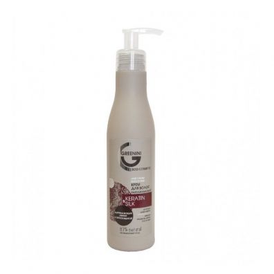 Greenini Keratin & Silk Hair Cream wygładzający krem do włosów z ochroną termiczną Keratyna & Jedwab 100 ml