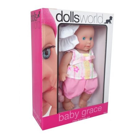 Lalka bobas Baby Grace 17 cm w paski Dolls World