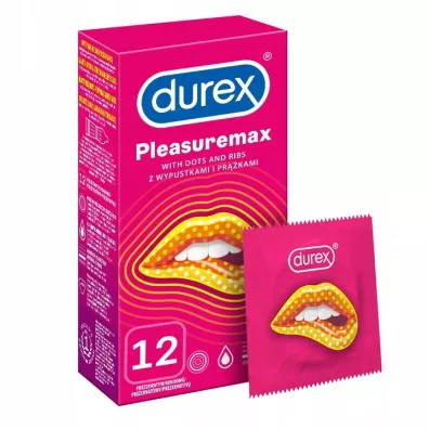 Durex prezerwatywy Pleasuremax z wypustkami pr��kami 12 szt.