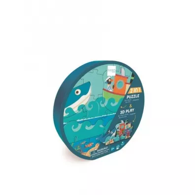 Puzzle 2w1 30 el. 2D i 3D Scenografia Ocean Scratch