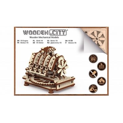 Puzzle 3D Silnik V8 Wooden.City