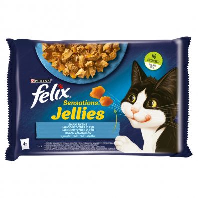 Felix Sensations Jellies Karma dla kotów smaki rybne w galaretce 4 x 85 g