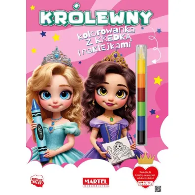 Kr�lewny. Kolorowanka z kredk� i naklejkami - Katarzyna Salamon