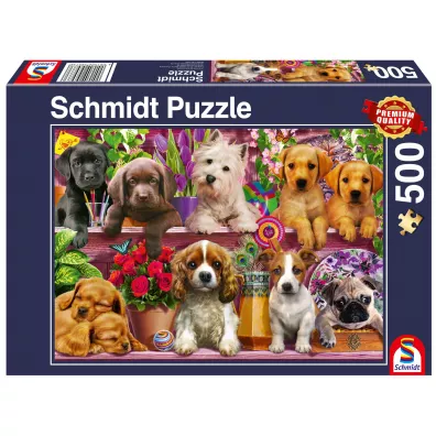Puzzle 500 el. Psy na pce Schmidt