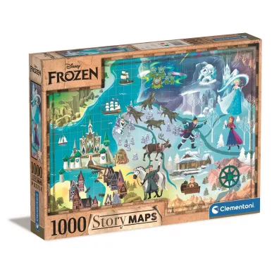 Puzzle 1000 el. Story maps. Frozen Clementoni