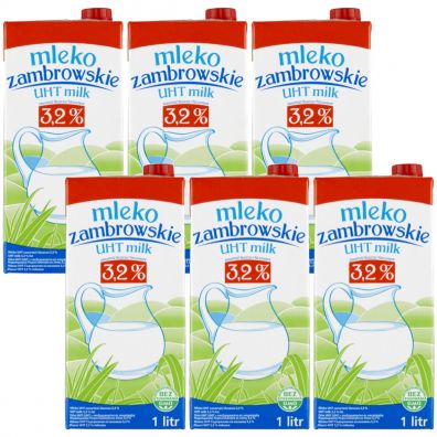 Mlekpol Mleko zambrowskie UHT 3,2% Zestaw 6 x 1 l