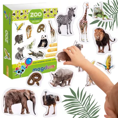 Maksik Zwierz�ta w zoo - zestaw magnes�w