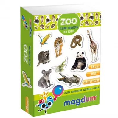 Maksik Zwierz�ta w zoo - zestaw magnes�w