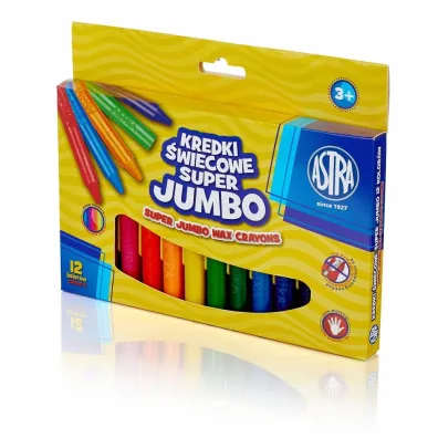 Astra Kredki �wiecowe Jumbo 12 szt.