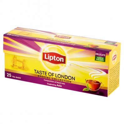 Lipton Taste of London Herbata czarna aromatyzowana 25 x 2 g