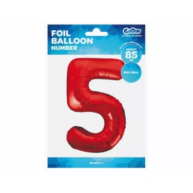 Godan Balon foliowy 5 czerwony 85cm