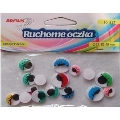 Brewis Ruchome oczka z kolorowymi rz�sami 16 szt.