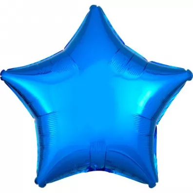 Amscan Balon foliowy metalik niebieski gwiazda 48cm