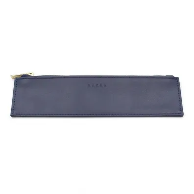 Nakabayashi Etui na d�ugopis sk�rzane KAZA-E niebieski