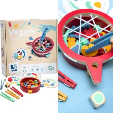 �owimy warzywa drewniane szczypce - koordynacja Bs Toys