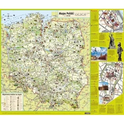 Mapa polski �cienna dla dzieci plansza edukacyjna