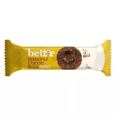 Bettr Kulki daktylowe z nadzieniem orzechowo-kakaowym bezglutenowe 3 x 15 g Bio