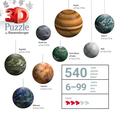 Puzzle 531 el. 3D Star Wars Galaktyka Ravensburger