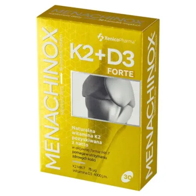 Xenico Pharma Menachinox K2+D3 forte - suplement diety 30 kaps.
