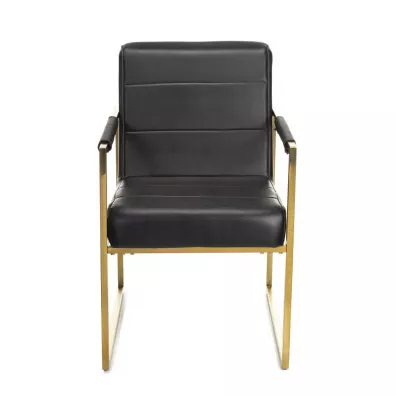 HowHomely Fotel Kori Gold Black