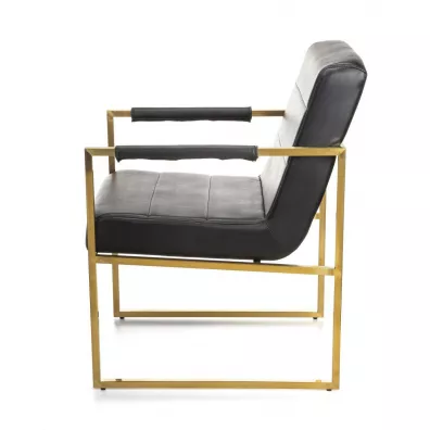 HowHomely Fotel Kori Gold Black