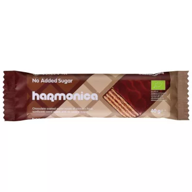 Harmonica Wafelek z samopszy z kremem mleczno-kakaowym w polewie z mlecznej czekolady bez dodatku cukru 40 g Bio