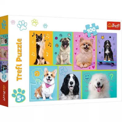 Puzzle 100 el. W wiecie pieskw Trefl