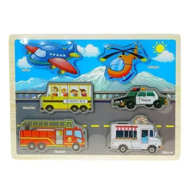 Puzzle drewniane Pojazdy Adar