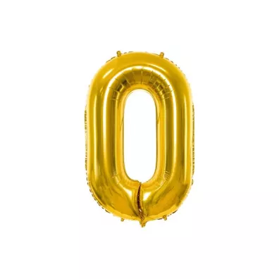 PartyDeco Balon foliowy 0 z�oty 86 cm