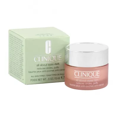 Clinique All About Eyes Rich Cream bogaty krem redukuj�cy si�ce pod oczami opuchlizn� oraz linie i drobne zmarszczki 15 ml