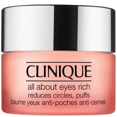 Clinique All About Eyes Rich Cream bogaty krem redukujcy sice pod oczami opuchlizn oraz linie i drobne zmarszczki 15 ml