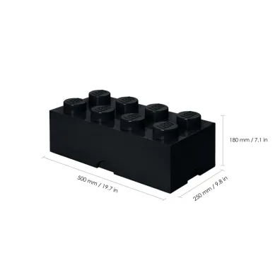 Pojemnik klocek LEGO Brick 8 Czarny