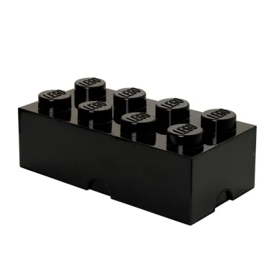 Pojemnik klocek LEGO Brick 8 Czarny