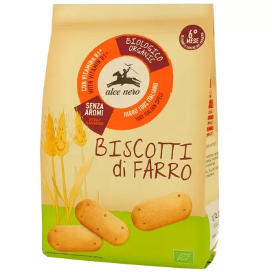 Alce Nero Ciastka z paskurki z witamin B1 dla dzieci od 6. miesica 250 g Bio