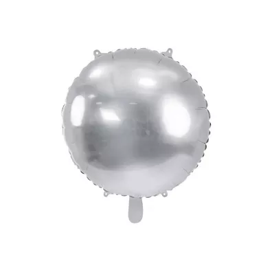PartyDeco Balon foliowy okr�g�y Pastylka srebrny 59 cm