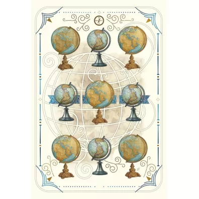DaVinci Karnet + koperta 9 globus�w 12x18cm