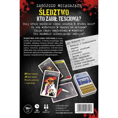 Gra  �ledztwo Kto zabi� te�ciow�