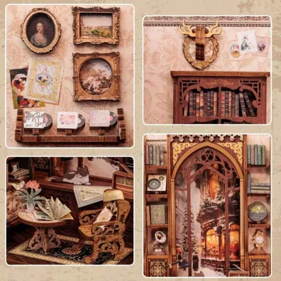 Puzzle Miniaturowy domek mini Book Nook  Klub ksi��ki Habarri