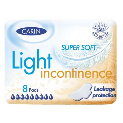 Carin Light Incontinence wkadki na nietrzymanie moczu Super Soft 8 szt.