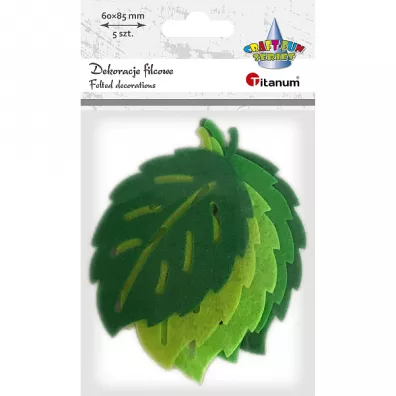 Titanum Filcowe li�cie zielone 8.5 x 6 cm
