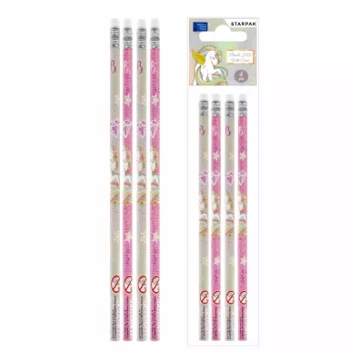 Starpak O��wek z gumk� Unicorn 490989 4 szt.