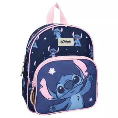 Plecak przedszkolny z kieszeni Stitch granatowy
